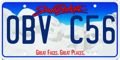 SD license plate 0BVC56