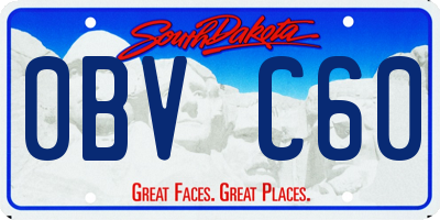 SD license plate 0BVC60