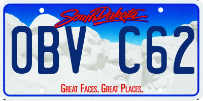 SD license plate 0BVC62