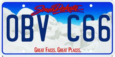SD license plate 0BVC66
