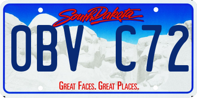 SD license plate 0BVC72
