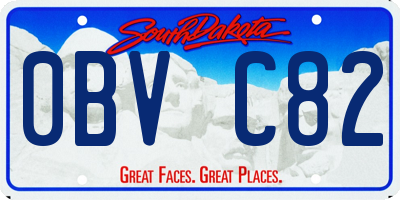 SD license plate 0BVC82