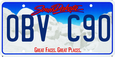 SD license plate 0BVC90