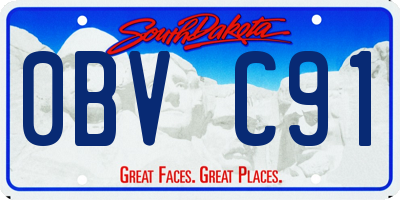 SD license plate 0BVC91