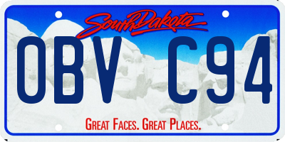 SD license plate 0BVC94