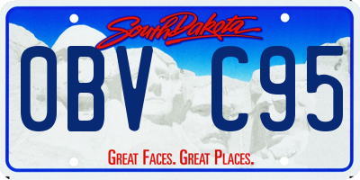 SD license plate 0BVC95