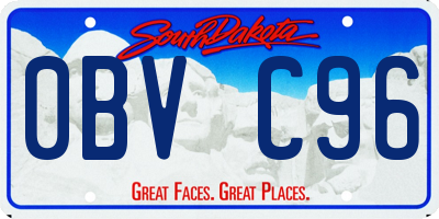 SD license plate 0BVC96