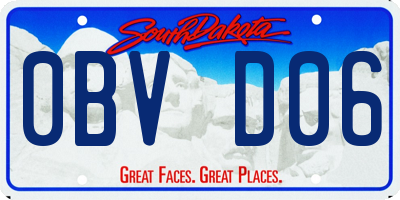 SD license plate 0BVD06