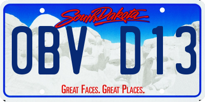SD license plate 0BVD13