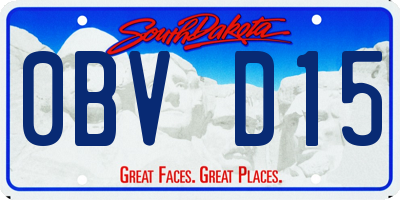 SD license plate 0BVD15