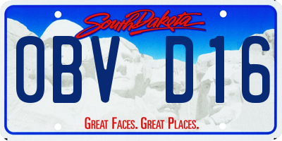 SD license plate 0BVD16