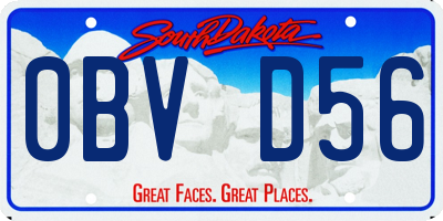 SD license plate 0BVD56