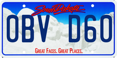 SD license plate 0BVD60