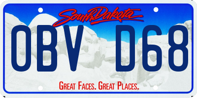 SD license plate 0BVD68