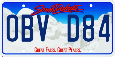 SD license plate 0BVD84
