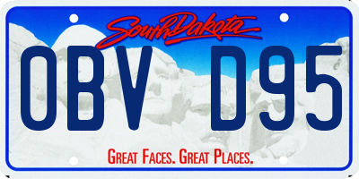 SD license plate 0BVD95