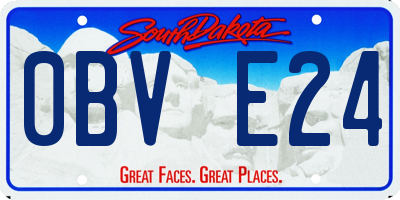 SD license plate 0BVE24