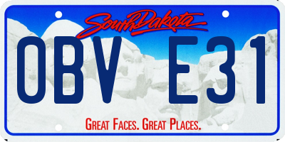 SD license plate 0BVE31