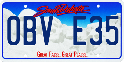 SD license plate 0BVE35