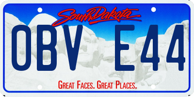 SD license plate 0BVE44