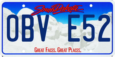 SD license plate 0BVE52