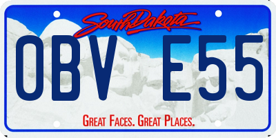 SD license plate 0BVE55
