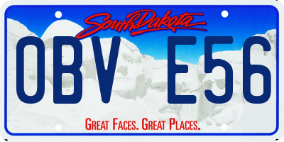 SD license plate 0BVE56