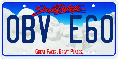 SD license plate 0BVE60