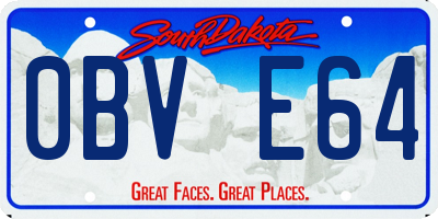 SD license plate 0BVE64