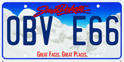 SD license plate 0BVE66