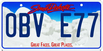 SD license plate 0BVE77