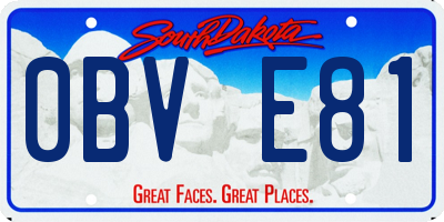 SD license plate 0BVE81