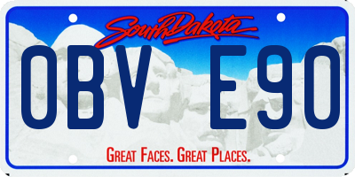 SD license plate 0BVE90
