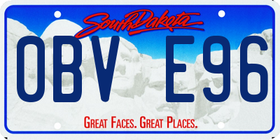 SD license plate 0BVE96