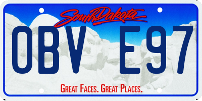 SD license plate 0BVE97