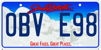 SD license plate 0BVE98