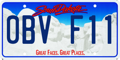 SD license plate 0BVF11