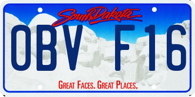 SD license plate 0BVF16