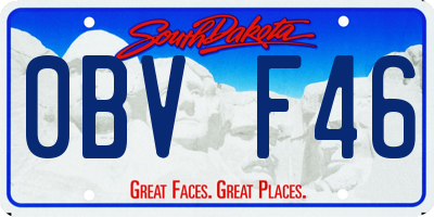 SD license plate 0BVF46