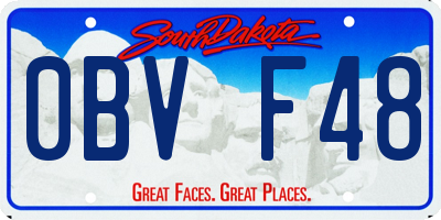 SD license plate 0BVF48