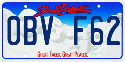 SD license plate 0BVF62