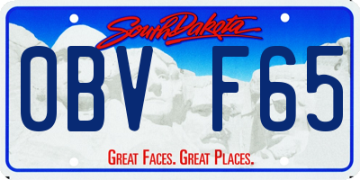 SD license plate 0BVF65