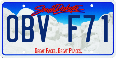SD license plate 0BVF71