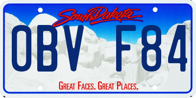 SD license plate 0BVF84