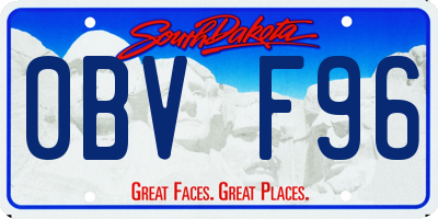 SD license plate 0BVF96