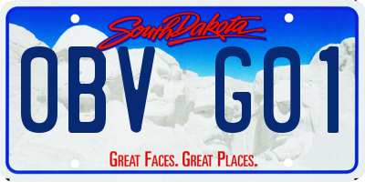 SD license plate 0BVG01