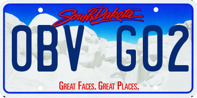 SD license plate 0BVG02