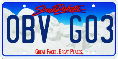 SD license plate 0BVG03