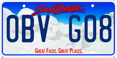 SD license plate 0BVG08