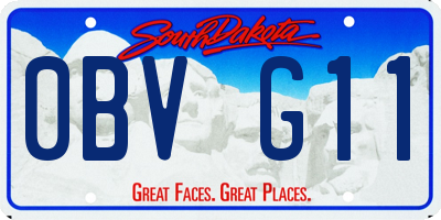 SD license plate 0BVG11